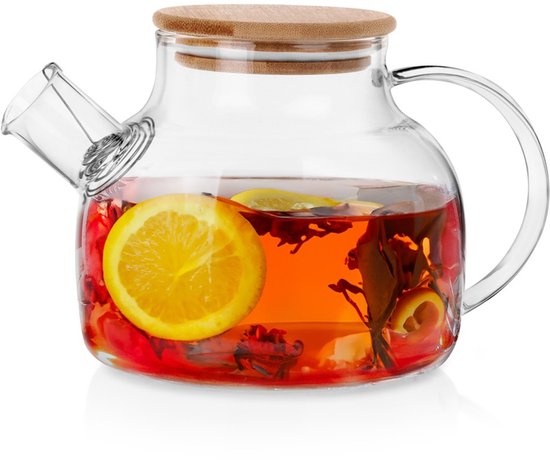 Theepot Glas met Zeef 1 l - Theekan
