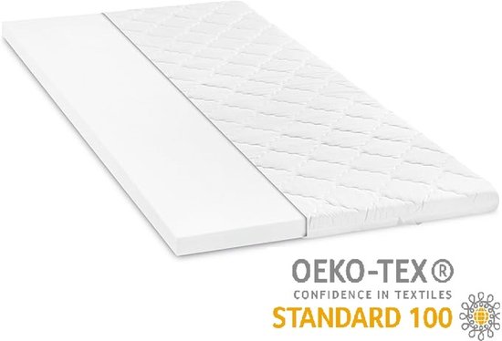 Topdekmatras - Topper 160x200 - HR60 koudschuim - Cooltouch - 7 cm dik - Medium/stevig