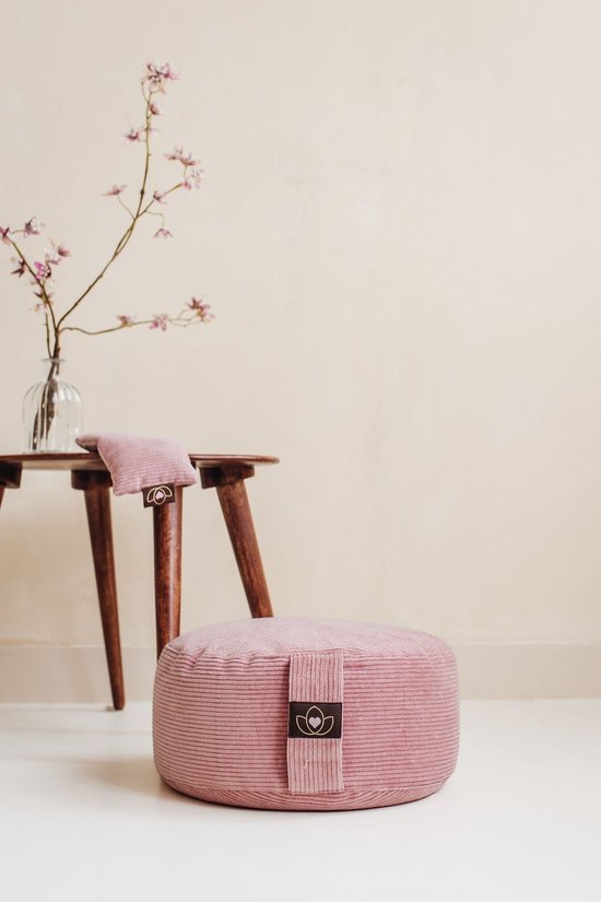 Oogkussen rib lavendel oudroze eco - Lotus van Yogi & Yogini — afbeelding 5