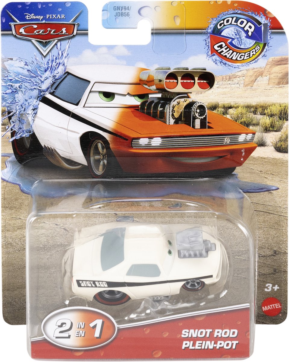 Disney Pixar Cars Disney and Pixar Cars Color Changers Snot Rod Tuner, Auto, 3 jaar, Metaal, Kunststof, Meerkleurig