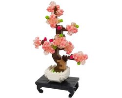 Bandai - Nanoblock - Bonsai Sakura - Mini Brick Figuur - 270 Brick Bonsai Bouwset - Pixel Flower Bonsai Figuur Bouwpakket - Mini Brick Plant Builder - NBC225