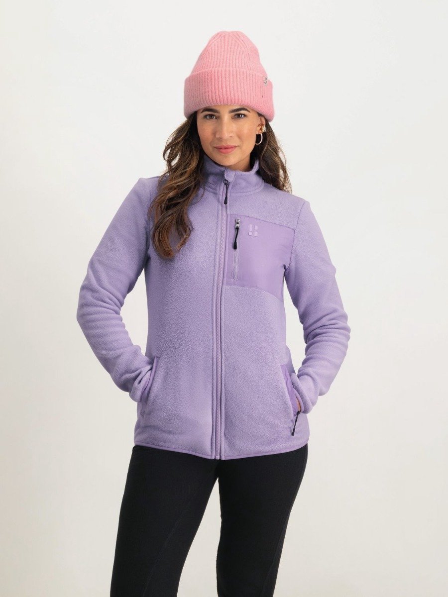 Poederbaas Four Seasons Fleece Vest Dames Paars