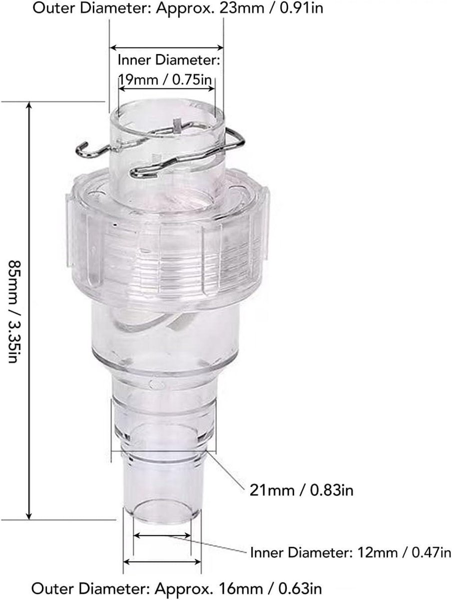 Clapet Anti-retour Pour Tuyau De Vidange Climatisation - Anti-odeurs, Polycarbonate - Compatible Unités Murales, Centrales, Armoires