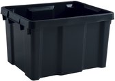 EDA Opbergbox/ caisse de rangement 30 L - noir - plastique - L34 x H26 - empilable / emboîtable - coffre de rangement - rangement