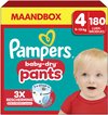 Pampers Baby-Dry Pants - Maat 4 (9kg-15kg) - 180 Luierbroekjes - Maandbox