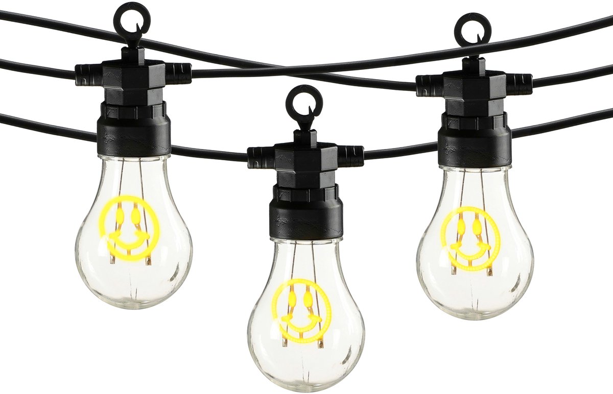 Luca Lighting Smiley LED Lichtsnoer Buiten - L450 cm - Geel