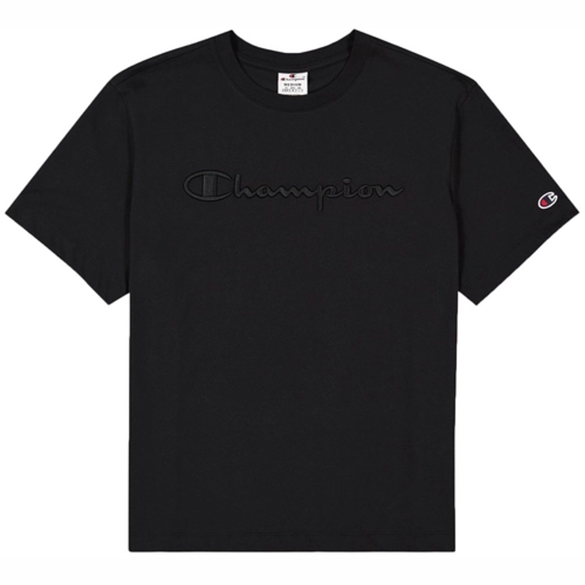 T-Shirt Champion Women Embroidered Crewneck Cotton NBK-S Zwart