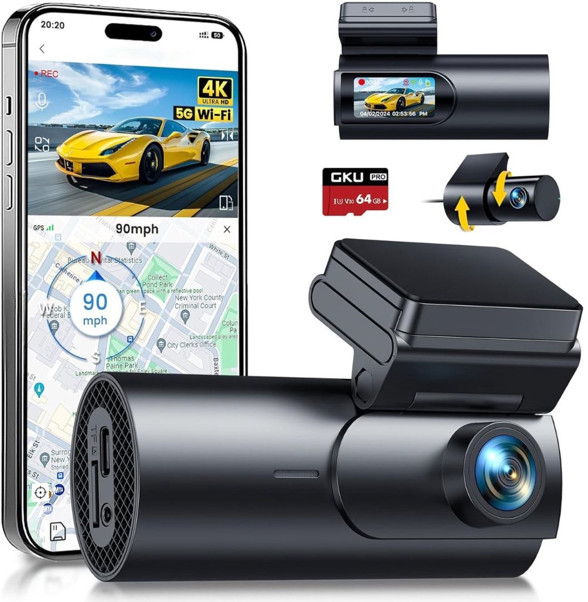 ApexArte® Dual Dashcam - Dashcam voor Auto - Dashcams - Zwart