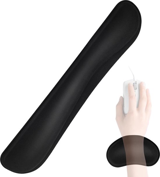 Foto: Goodivery polssteunset voor toetsenbord en muis siliconen handsteun polssteun van traagschuim ergonomisch antislip ideaal voor het verlichten van hand en polspijn
