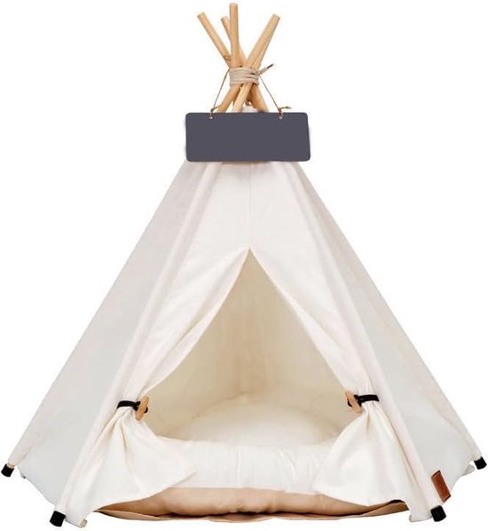 Goodivery ® Stijlvolle en Comfortabele Honden- en Katten Tipi Tent met Uitneembaar Kussen