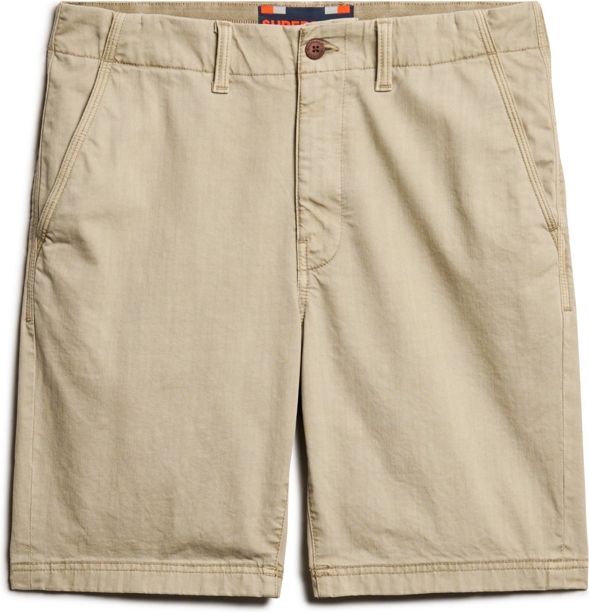 Superdry VINTAGE INTERNATIONAL SHORT Heren Broek Beige