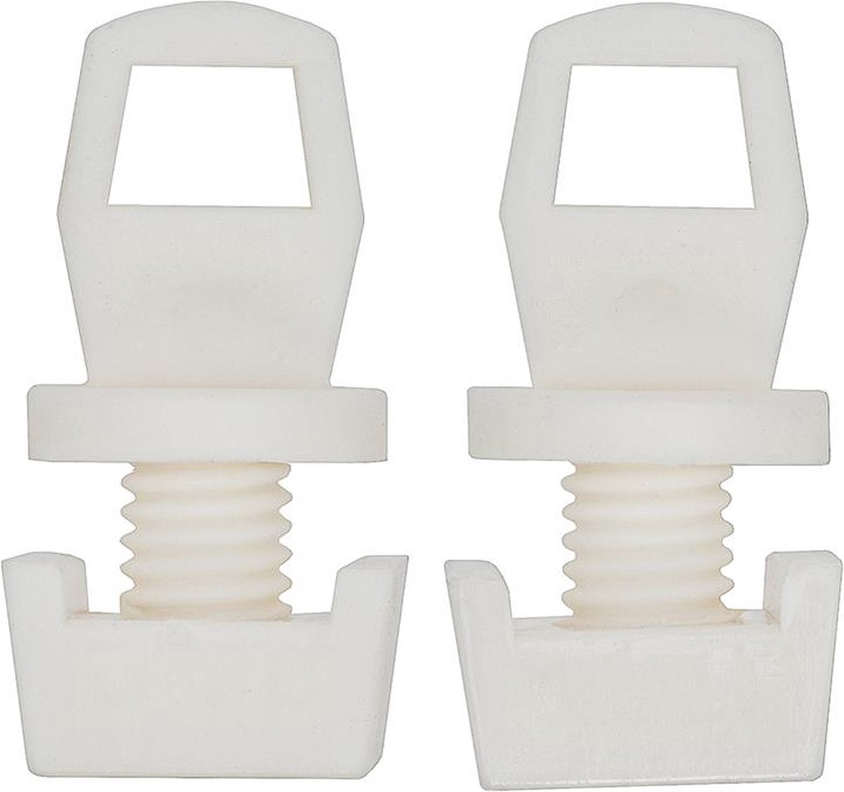 Intensions eindstopper gordijnrail plus - wit - 2 stuks