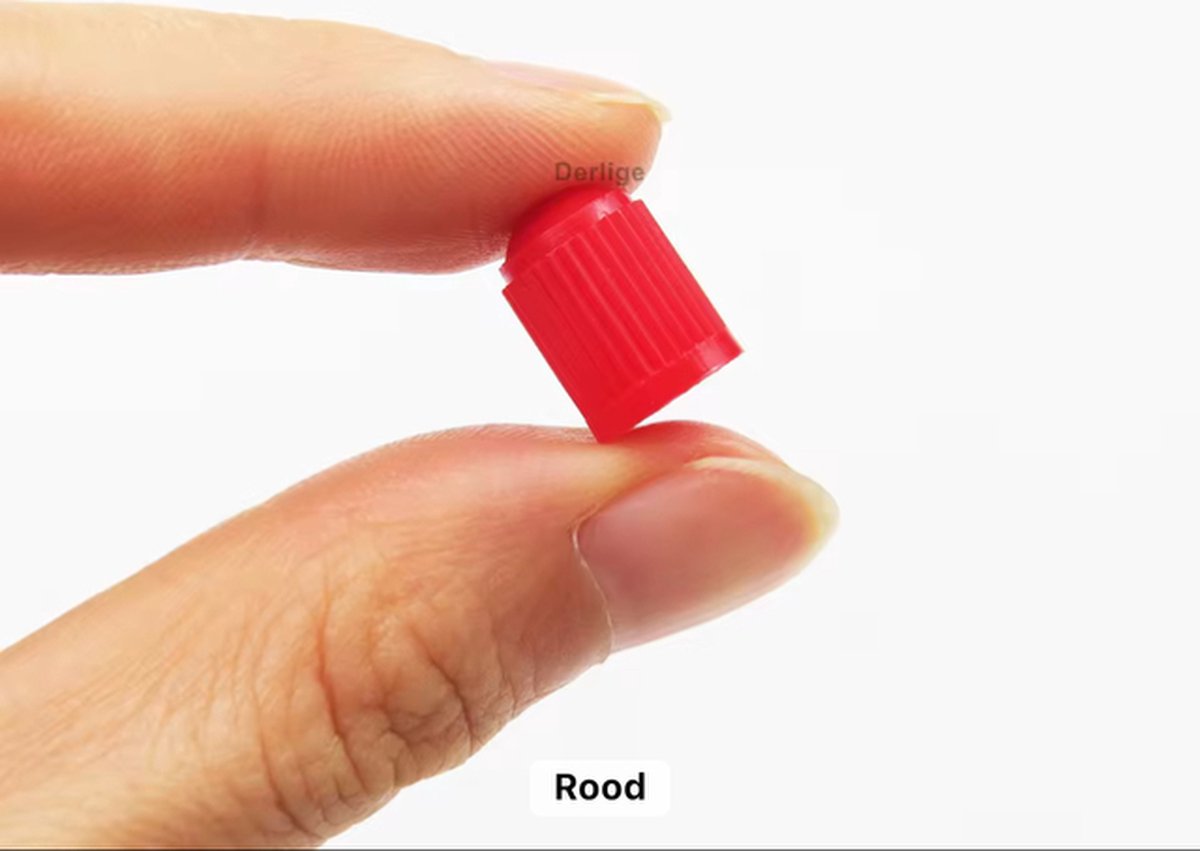 Auto ventieldopjes -set van 4 stuks rood