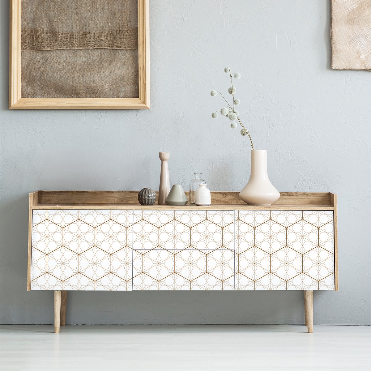 Ambiance Sticker Scandinavische meubelsticker pinja 40 x 60 cm Multi color