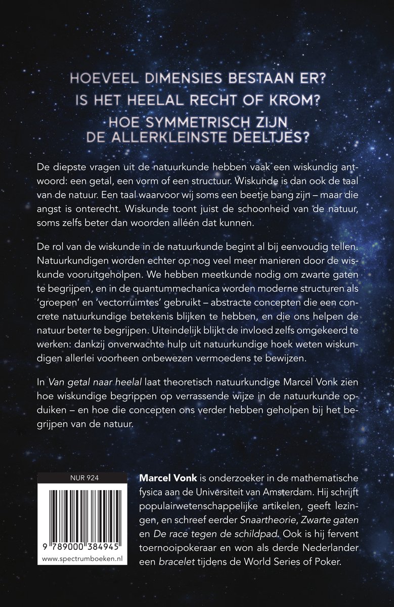 Van getal naar heelal - back cover