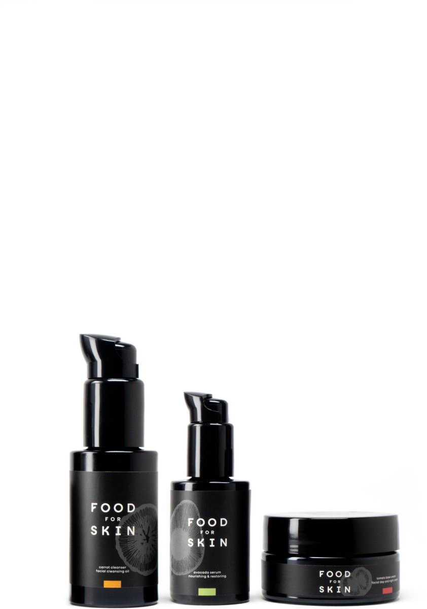 Food for Skin Set Avocado 55+ - Natuurlijke Gezichtsverzorging voor de Rijpe of Droge Huid - Vegan