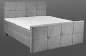 Nessa® - 180x200 Boxspringset IBIZA Antraciet - Complete Boxspring - Inclusief Orthopedische Topper