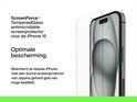Screenprotector van gehard glas van Belkin voor iPhone 15, optimale bescherming.