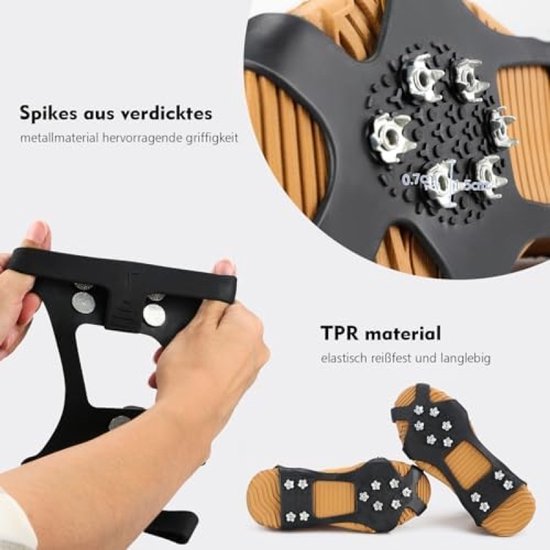 Stijgijzers Schoenspikes Voor Bergschoenen En Wandelschoenen - Anti-Slip IJzers Voor Winter En IJs