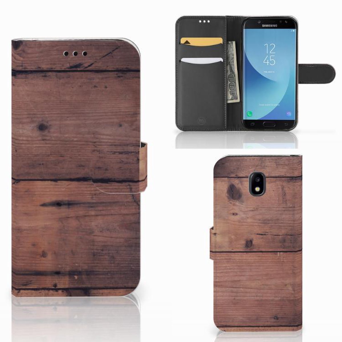 voor Samsung Galaxy A30 Book Style Case Old Wood