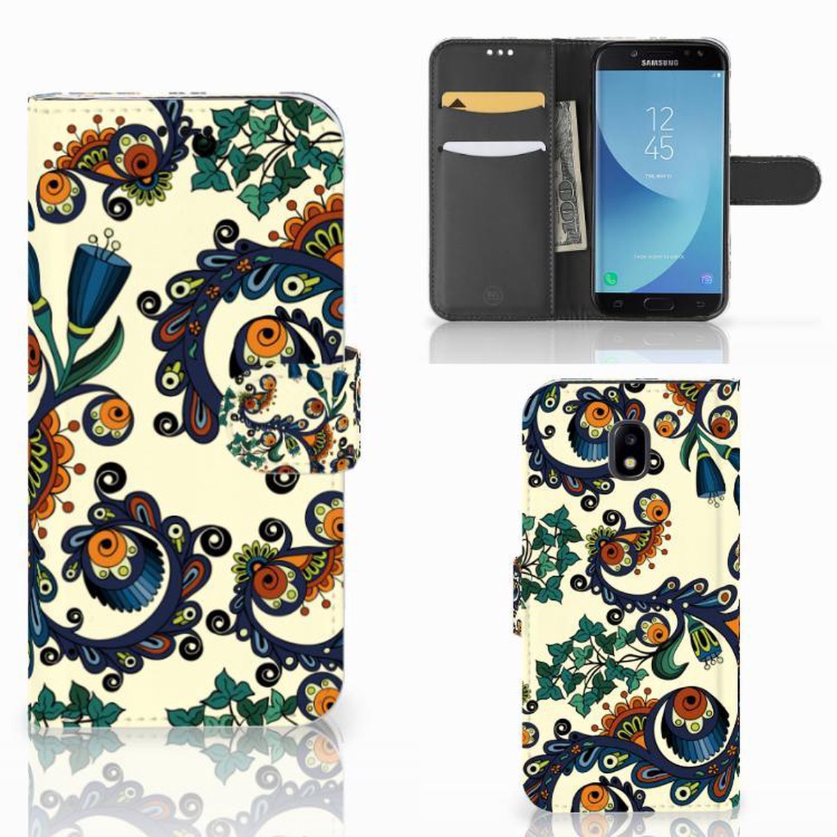 Wallet Case Samsung Galaxy A30 Barok Flower