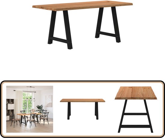 k koma Tafel voor keuken eetkamer eettafel grenen hout massief eiken kleur (70 x 100 cm