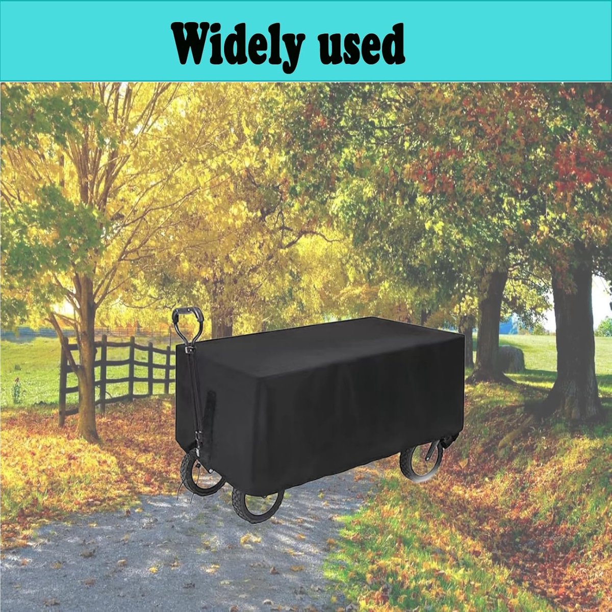 Waterdichte Tuinwagenhoes – 210D Oxford Stof – Past Op Opvouwbare Bolderkarren – 97x61x56 Cm – Met Trekkoord & Riemen