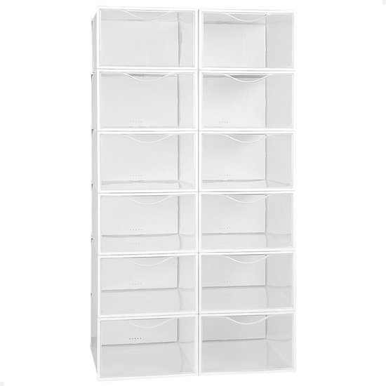 SONGMICS Schoenendozen, 12-pak schoenendozen, vouwbaar en stapelbaar SONGMICS Schoenendozen, 12-pak schoenendozen, vouwbaar en stapelbaar