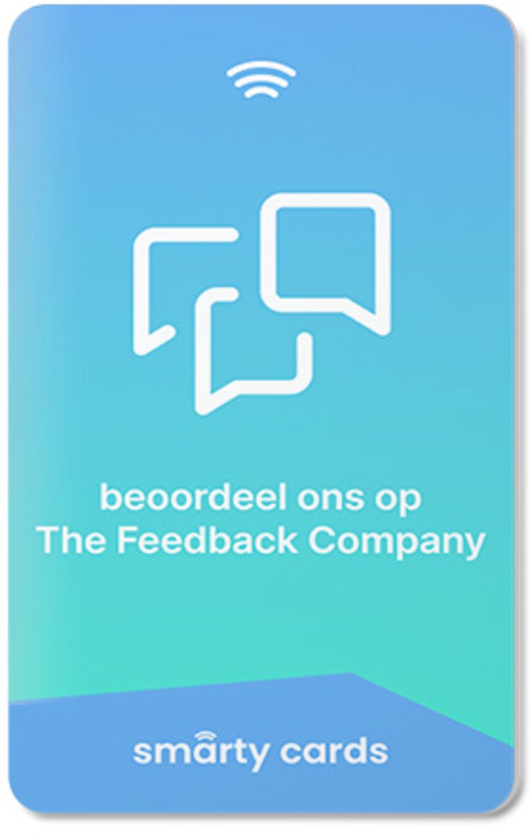 Smarty Cards Neon Lichtblauw - Feedback Company Review Kaart - NFC - Neon Lichtblauw - Krachtig en Overtuigend