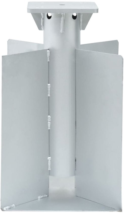 vidaXL Parasolvoet - Grondanker 27,5x27,5x45 cm - Zilver Parasoll Voet - Parasol Basis - Grondanker Parasol - Parasol Standaard - Stabiele Parasolvoet
