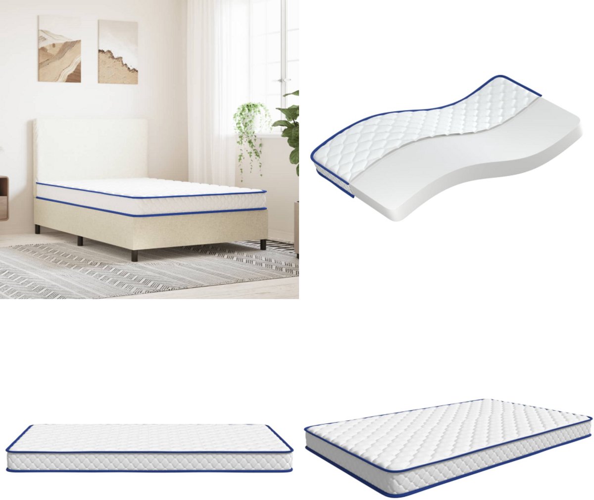 vidaXL Matras traagschuim 200x140x17 cm - Traagschuimmatras - Traagschuimmatrassen - Traagschuim Matras - Traagschuim Matrassen