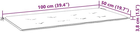 Banc de jardin vidaXL avec kussen anthracite 112 cm en teck massif - Banc de jardin - Bancs de jardin de jardin - Bancs de jardin