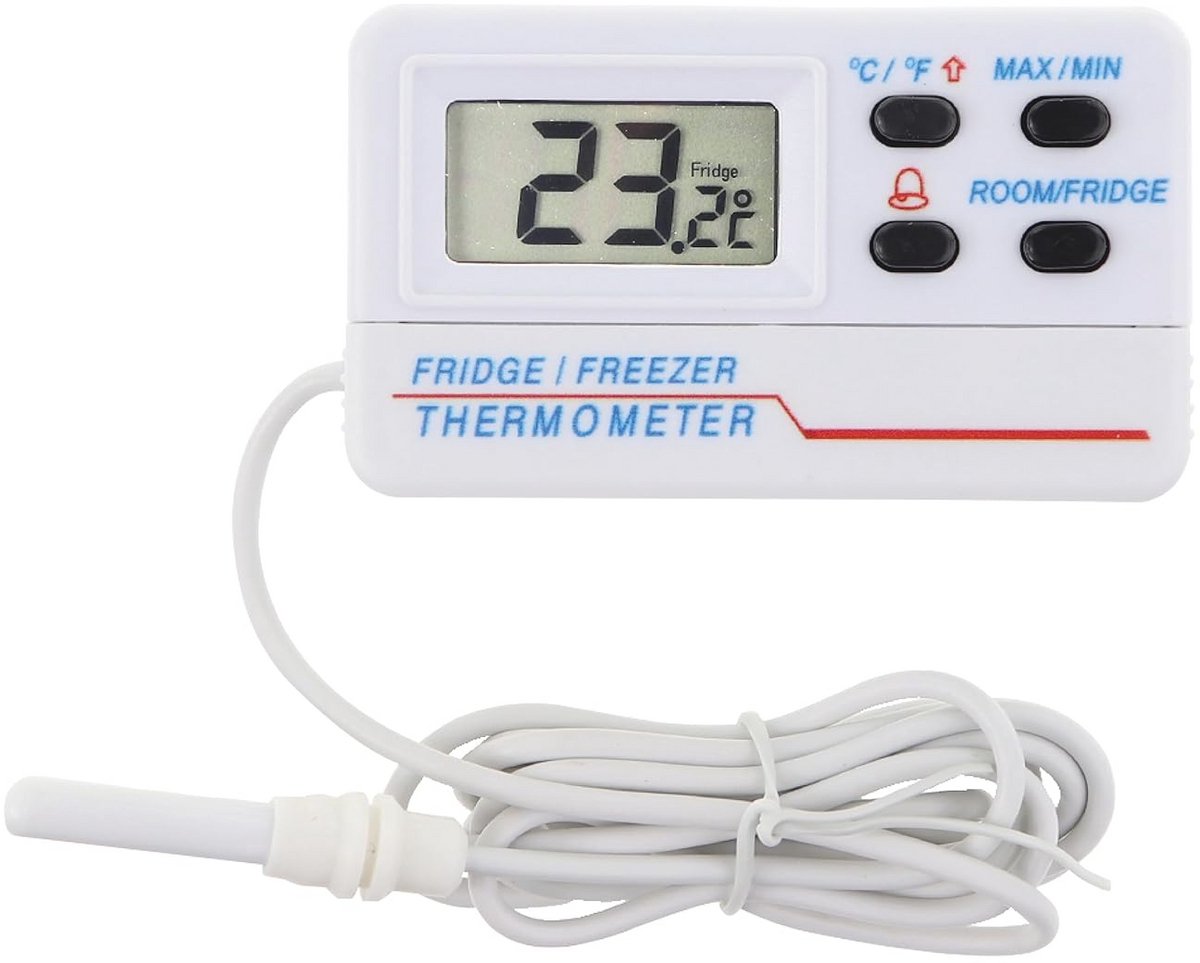 Digitale Koelkastthermometer met Temperatuuralarm - Nauwkeurige Bewaking voor Voedselopslag
