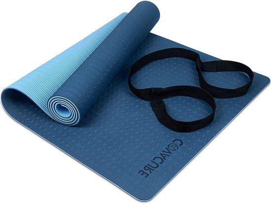 yogamat van natuurrubber - antislip, duurzame yogamat met microvezel