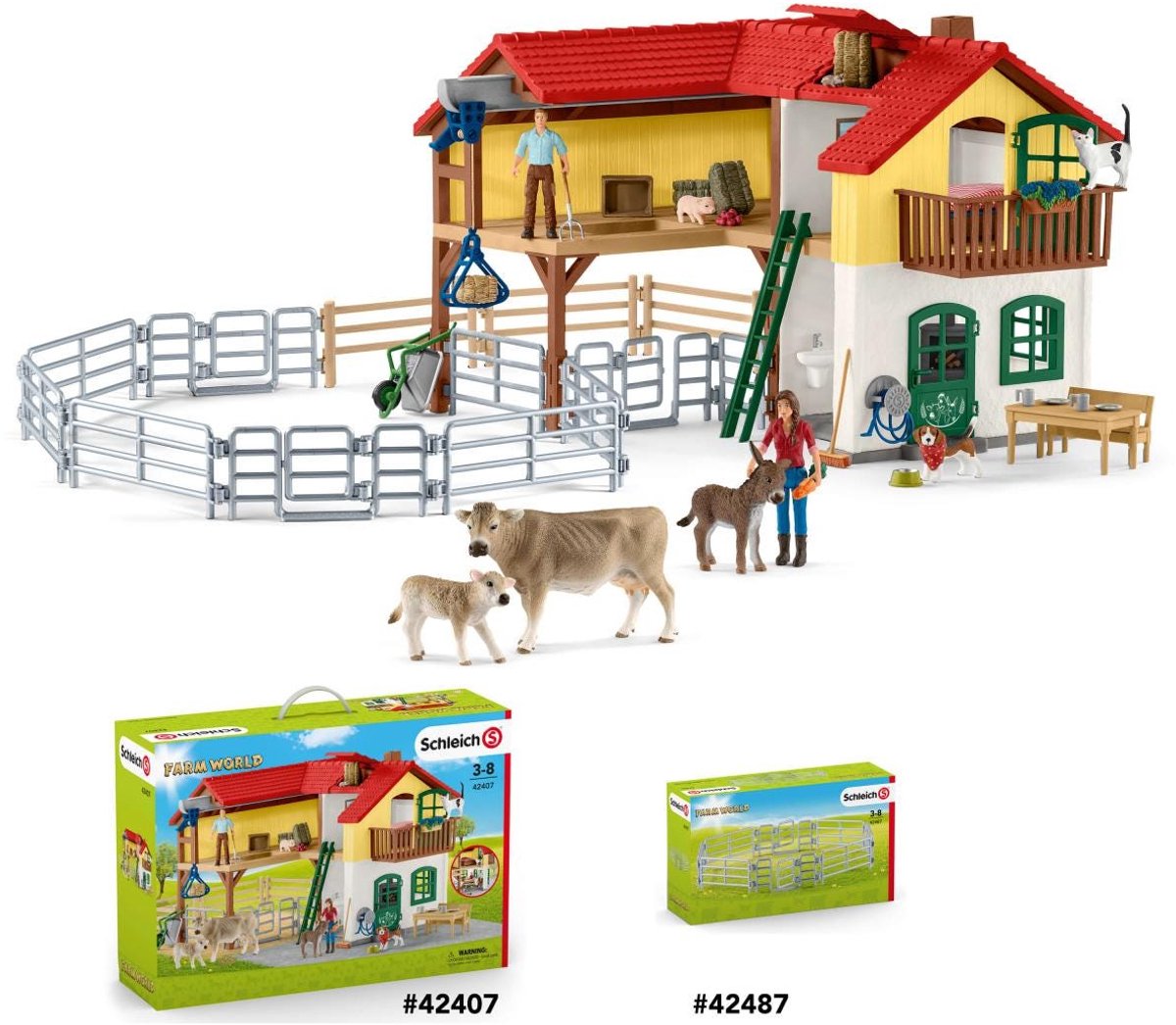 schleich FARM WORLD - Weidehek - Accessoires - Kinderspeelgoed voor Jongens en Meisjes - 3 tot 8 jaar - 42487 — afbeelding 8