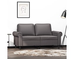 The Living Store Tweezitsbank 120 cm kunstleer grijs - Tweezitsbank - Kunstleder Sofa - Grijze Bank - Salontafel - Lounge Meubels The Living Store Tweezitsbank 120 cm kunstleer grijs - Tweezitsbank - Kunstleder Sofa - Grijze Bank - Salontafel - Lounge Meubels