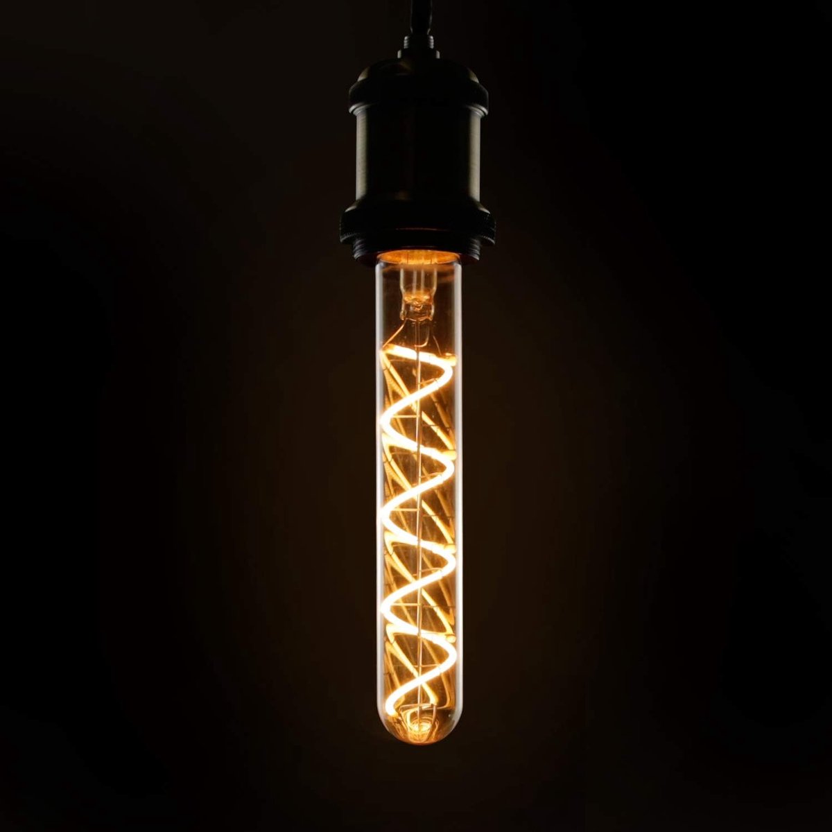 NETTLIFE LED Edison gloeilamp buislamp E27 4W vintage lamp in buisvorm 185mm warm wit spiraal gloeidraad antieke nostalgie & retro verlichting voor thuis café bar feest, niet dimbaar