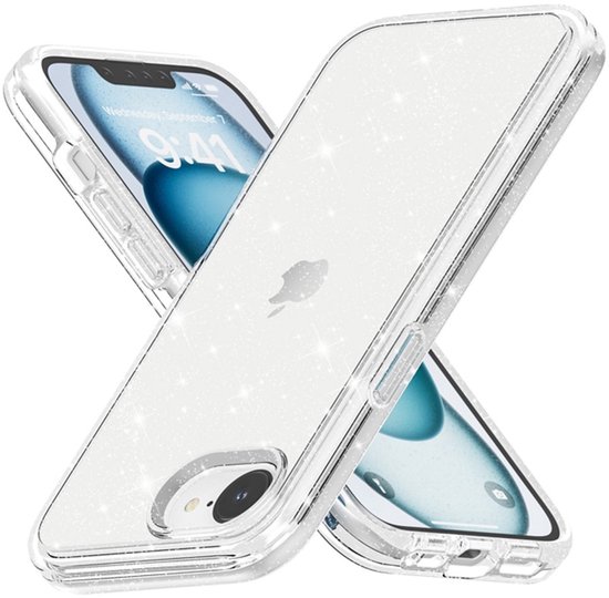 Coque Coverup - Adaptée à iPhone 16 - Coque arrière Coverup Glitter TPU - Transparente