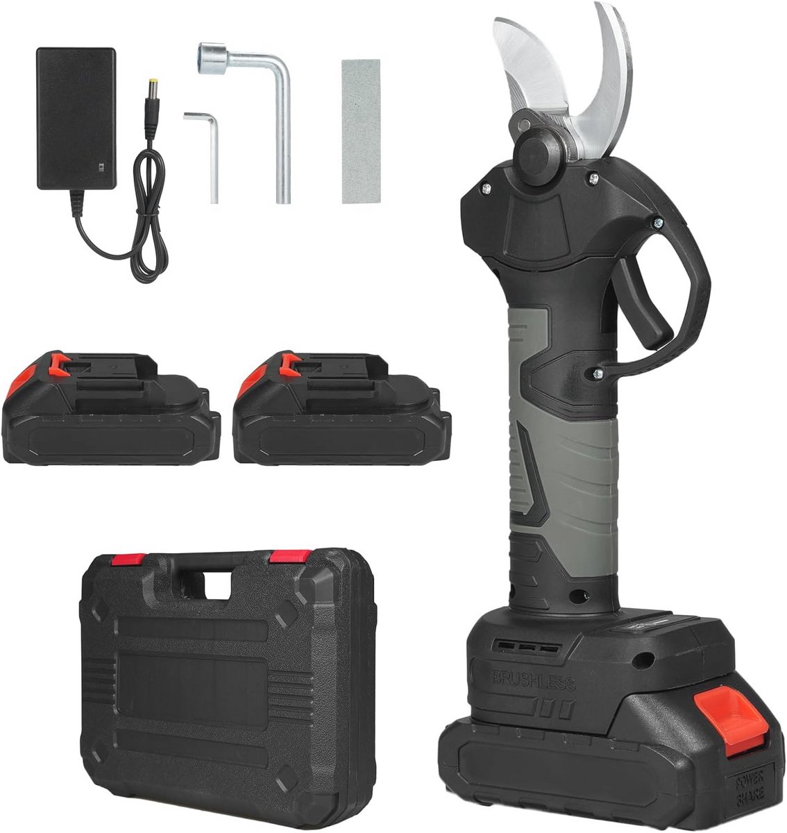 Elektrische Snoeischaar met Draagtas – 21V Accu, Oplaadbaar, Snijdiameter 30mm