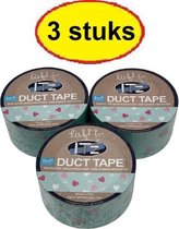 IT'z Duct Tape 43- Lief Mint Groen 3 stuks 48 mm x 10m | tape - plakband - ducktape - ductape