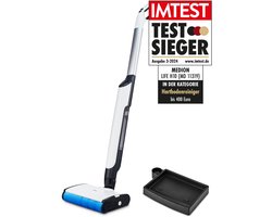 MEDION LIFE H10 harde vloerenreiniger (snoerloos, oplaadbare accu, vloerreiniger, borstelrol, aparte schoon- en vuilwatertank, zelfreinigende functie, LED-display, MD11319)