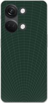 Telefoonhoesje Geschikt voor OnePlus Nord 3 hoesje - Tunnel lijnen - Groen - Abstract - Siliconen Telefoonhoesje Telefoonhoesje