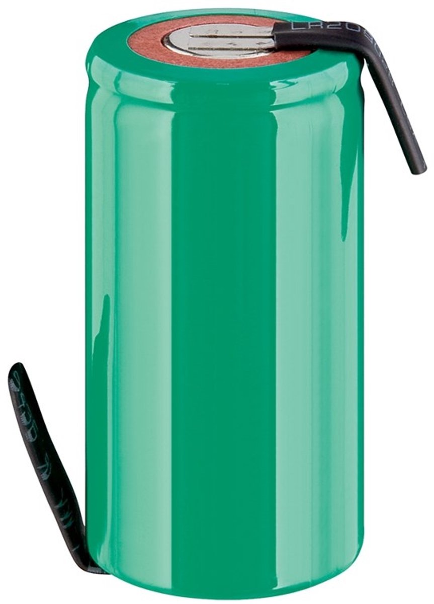 Sub-C 2500 mAh NiMH oplaadbare batterij soldeerlip 1.2 Volt 2.5 Ah