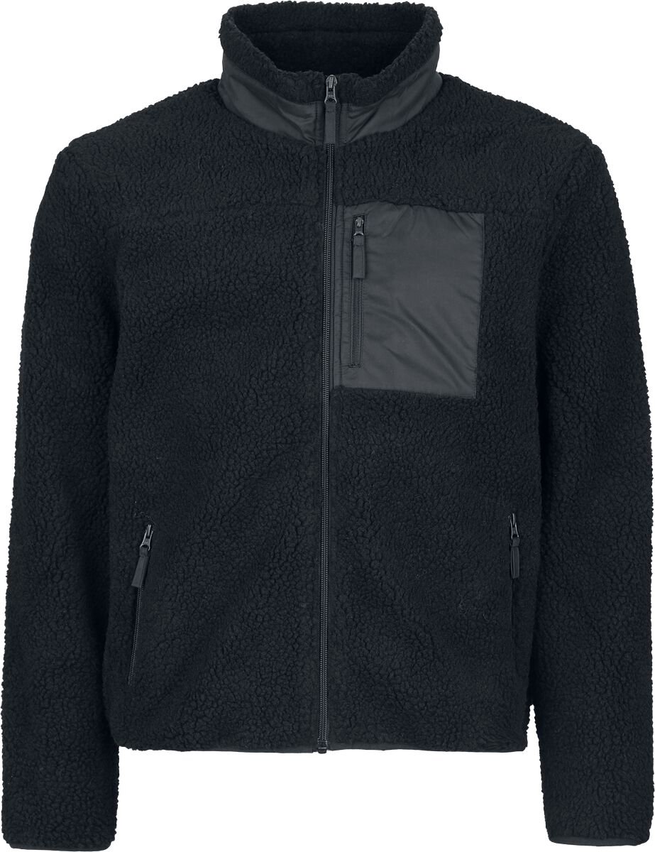 Urban Classics Teddy-jack met opstaande kraag Tussenseizoensjas M Zwart