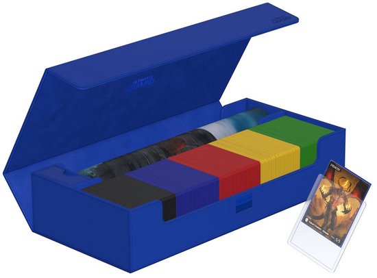 Ultimate Guard Sidewinder Synergy 100+, Deck Box pour 100 cartes TCG à double manchette, bleu/rouge, fermeture magnétique et doublure intérieure en microfibre Ultimate Guard Sidewinder Synergy 100+, Deck Box pour 100 cartes TCG à double manchette, bleu/rouge, fermeture magnétique et doublure intérieure en microfibre