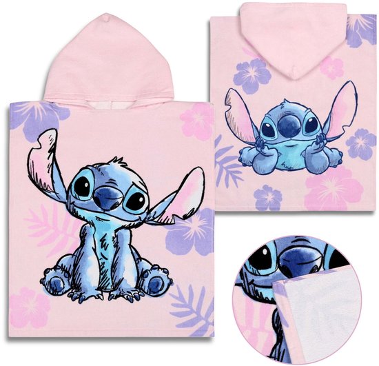 Stitch – Serviette poncho à capuche « Blue » pour enfants | Poncho de plage et de bain doux et absorbant 50 x 115 cm | Cache-maillot de bain Stitch pour garçons Stitch – Serviette poncho à capuche « Blue » pour enfants | Poncho de plage et de bain doux et absorbant 50 x 115 cm | Cache-maillot de bain Stitch pour garçons