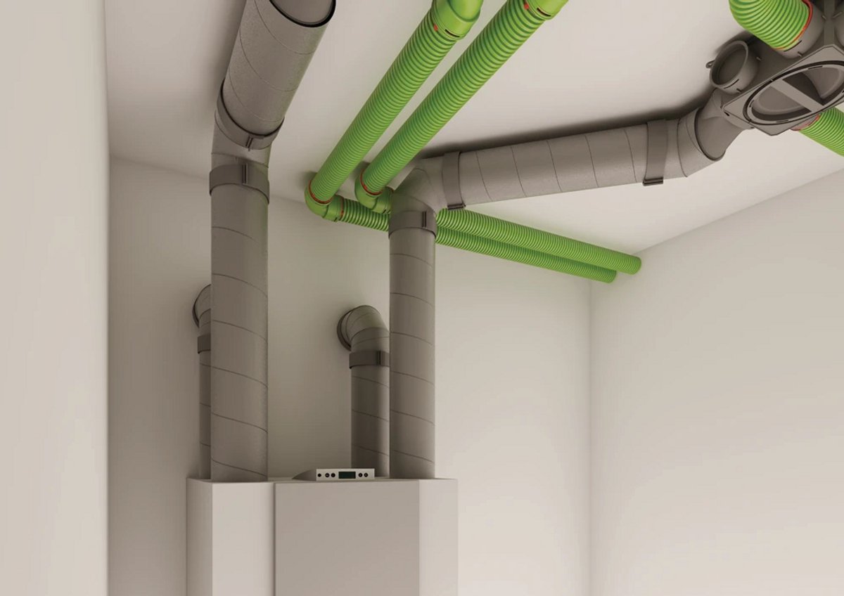 Ubbink Aerfoam geïsoleerd leidingsysteem bocht 30 graden 160mm - grijs (0188223)