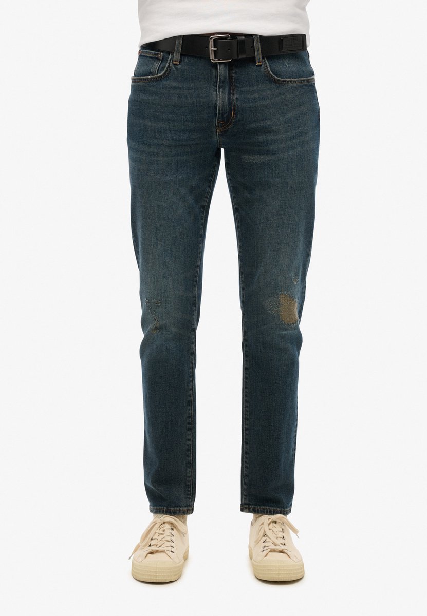 Superdry Vintage slimfit jeans van biologisch katoen Heren Jeans Viper Repair Indigo