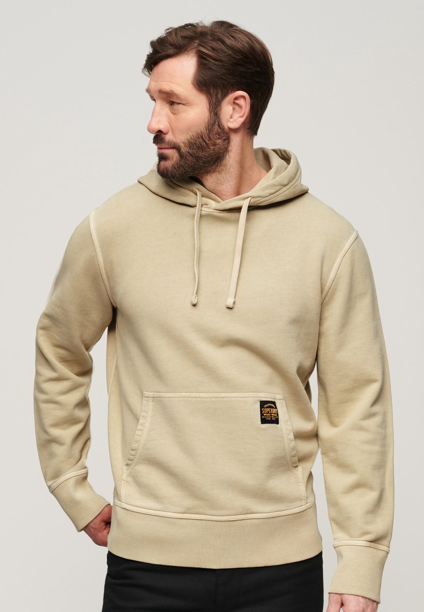Superdry Hoodie Washed 3XL Heren Hoodies Creme