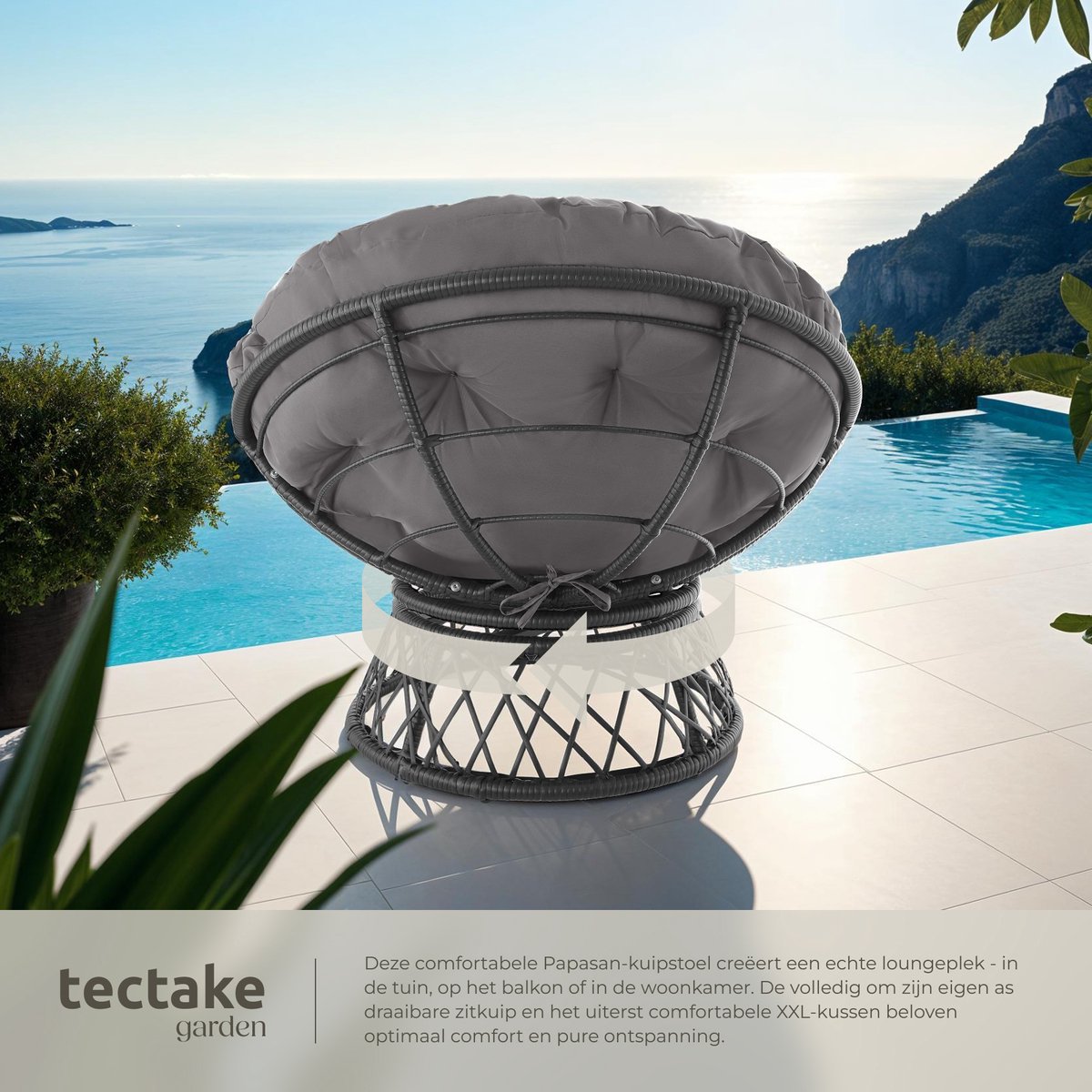 tectake Papasan Stoel thumbnail 3